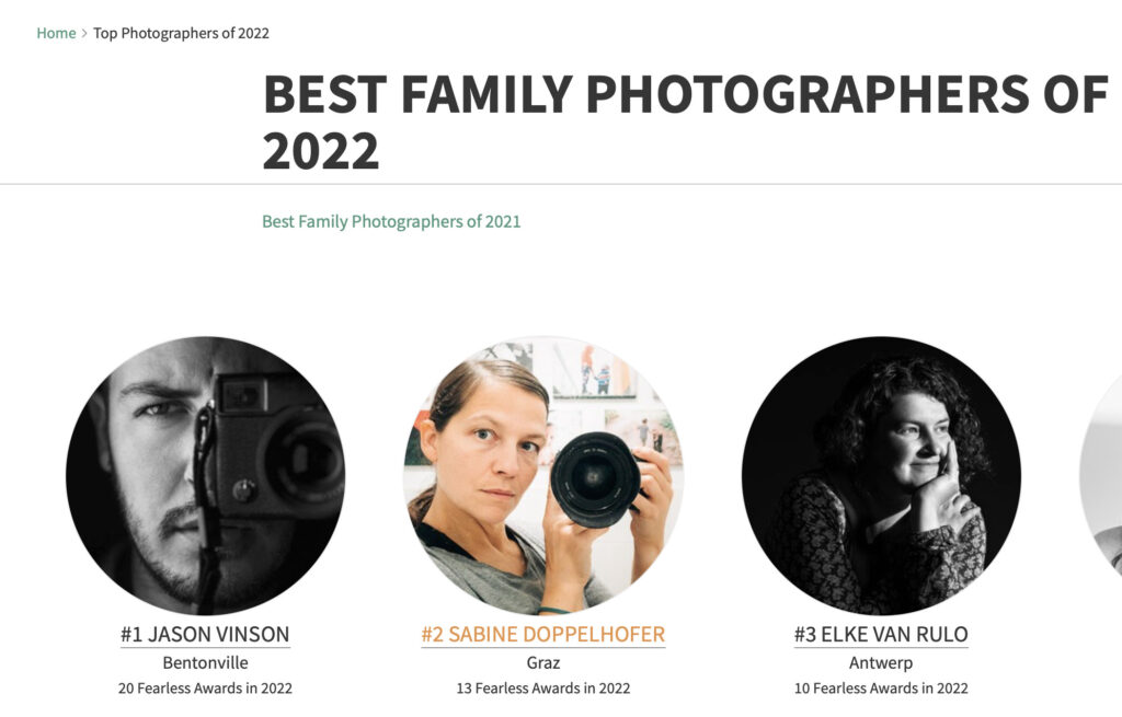 Best Family Photographers 2022 - Fearless Family Awards